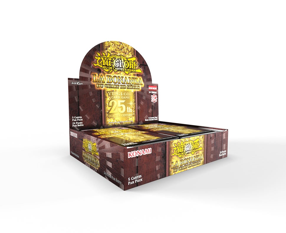ENVOI LE 7/11 : YU-GI-OH! JCC - DISPLAY DE PACK DE BOOSTER LA BONANZA DU QUART DE SIÈCLE (24 BOOSTERS) - FR