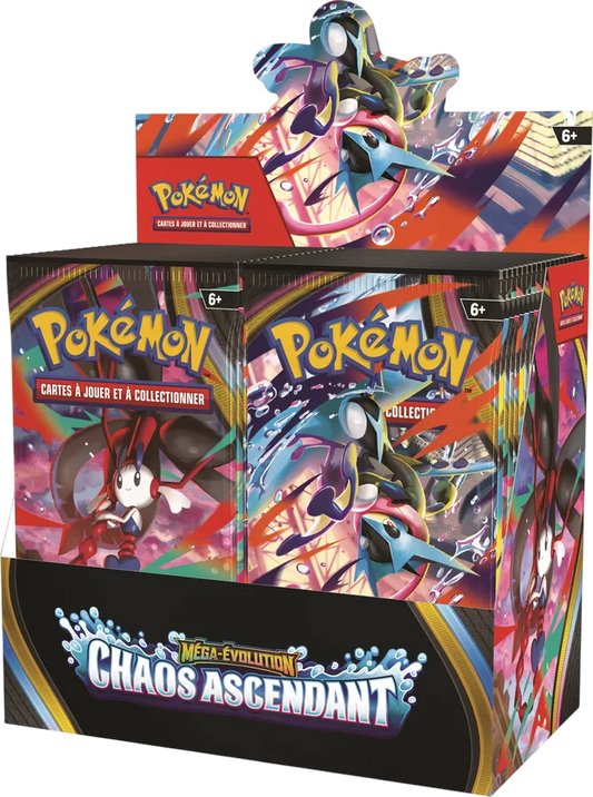 Pokémon JCC : Display de Pack de Boosters Méga-Évolution ME04 Chaos Ascendant (Display x36) - FR