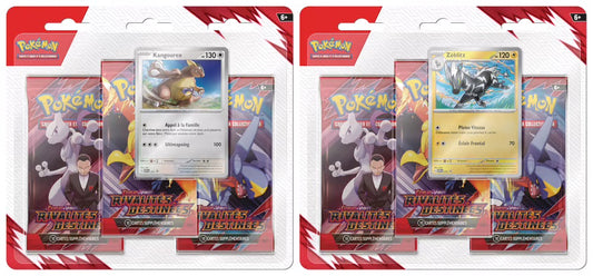 PRECOMMANDE : POKÉMON JCC - ÉCARLATE ET VIOLET - PACK BLISTER DE 3 BOOSTERS EV10 RIVALITÉS DESTINÉES (1 BOOSTER ALÉATOIRE) - FR