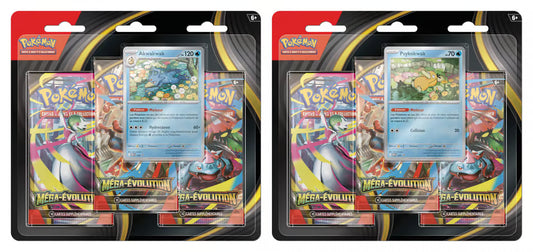 POKÉMON JCC - MÉGA-ÉVOLUTION - PACK BLISTER DE 3 BOOSTERS ME01 AKWAKWAK OU PSYKOKWAK -FR