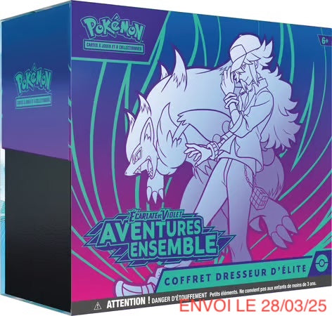 LIMITE A 1 / PERSONNE : POKÉMON JCC - ÉCARLATE ET VIOLET - COFFRET DRESSEUR D'ÉLITE EV09 AVENTURES ENSEMBLE - FR
