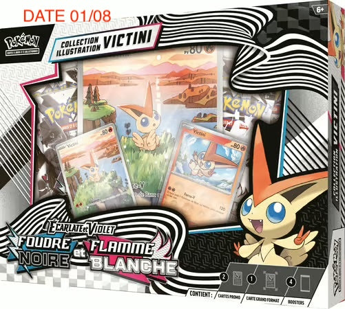 POKÉMON JCC : COLLECTION ILLUSTRATION VICTINI ÉCARLATE ET VIOLET - EV 10.5 FOUDRE NOIRE ET FLAMME BLANCHE- FR