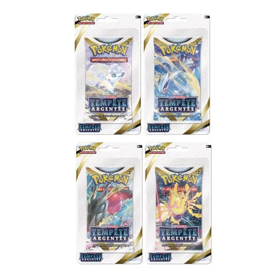 POKEMON JCC - 1 ART SET SOUS BLISTER TEMPETE ARGENTE ( 4 BOOSTERS)