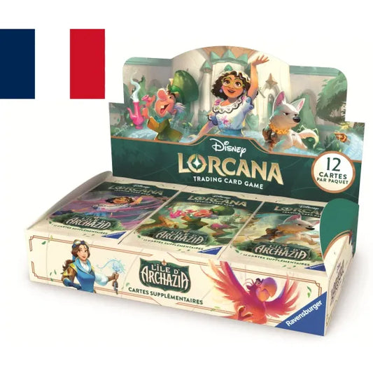 PRECOMMANDE 31/03 : DISNEY LORCANA JCC : L'ÎLE D’ARCHAZIA - DISPLAY DE BOOSTERS (24 BOOSTERS) - FR