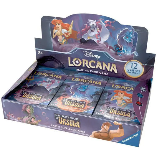 DISNEY LORCANA JCC : LE RETOUR D’URSULA - DISPLAY DE BOOSTERS (24 BOOSTERS) - FR