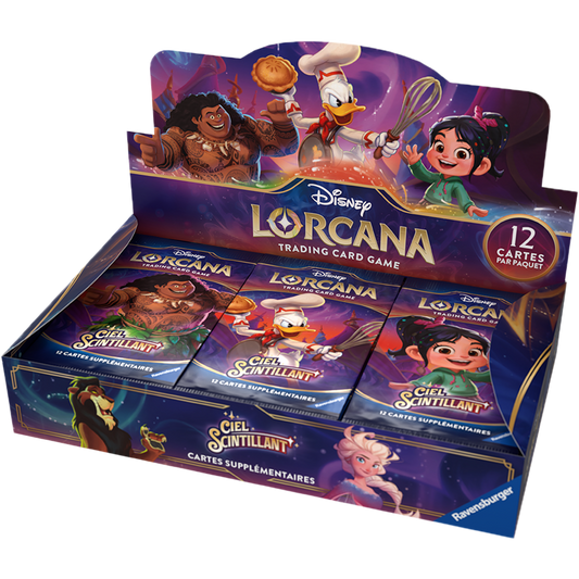 DISNEY LORCANA JCC : CIEL SCINTILLANT - DISPLAY DE BOOSTERS (24 BOOSTERS) - FR