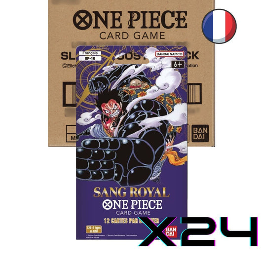 ONE PIECE CARD GAME : CASE DE 24 BLISTER OP10 SANG ROYAL FR