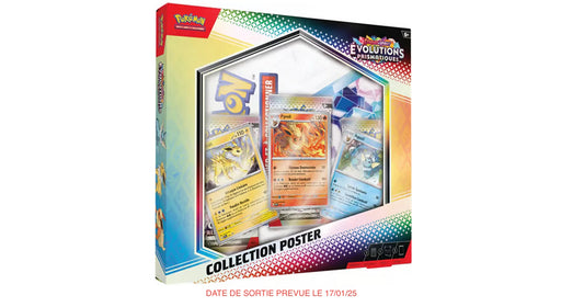 LIMITE A 2/ PERSONNE :Coffret – Collection – Poster – Pokémon – EV8.5 – Évolutions Prismatiques – FR